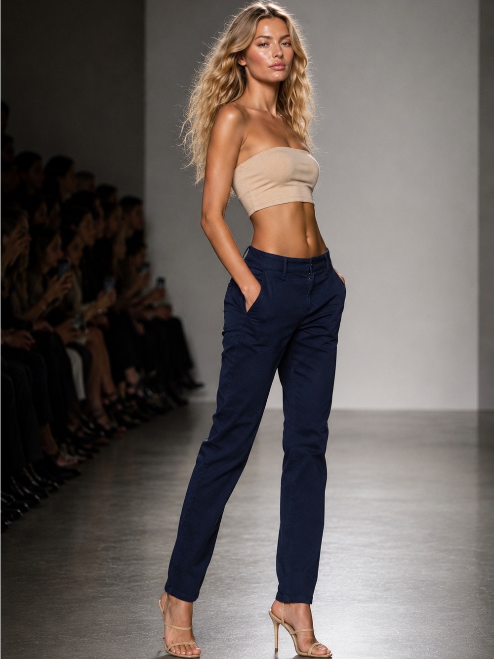 Navy Minimalist Straight Leg Pants